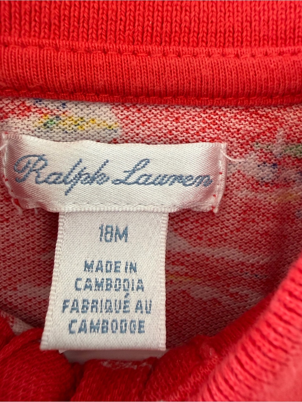 Ralph Lauren Red Nautical Sailboat Polo Romper Size 18M - Picture 3 of 3